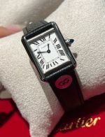 Cartier Tank Must 33.7*25.5mm 40 VVS Diamonds Blue Hands Watch